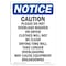 Signmission OSHA Notice, 5" Height, Caution Please Do Not Overload Sign, 5" X 3.5", Portrait OS-NS-D-35-V-10496 - alternate 1